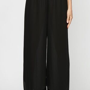 alexevenings.com Wide Leg Chiffon Pant with Tulip Hem Size MBLACK / M